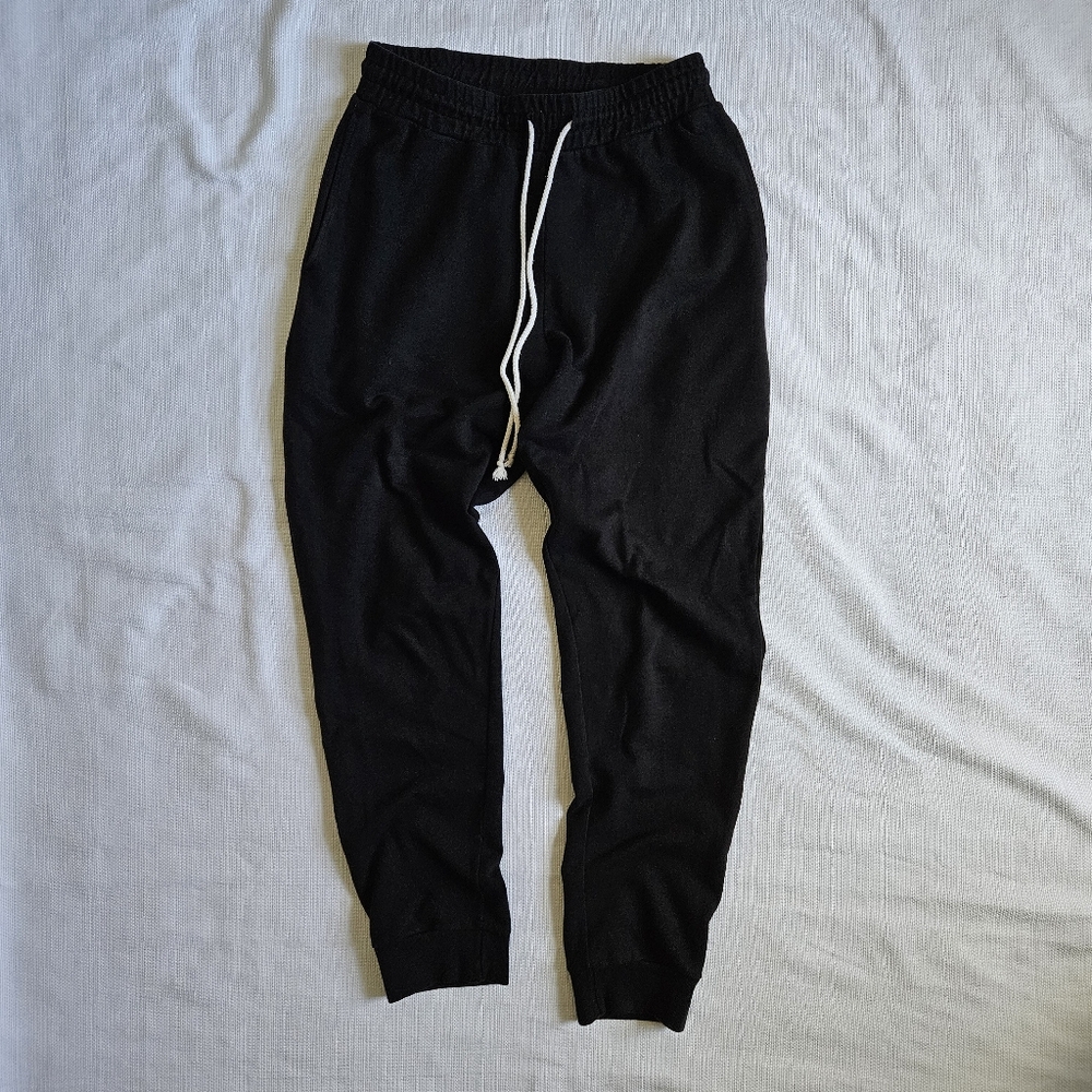 Black Jogger‎ Sweatpants with Elastic Waist and Drawstring